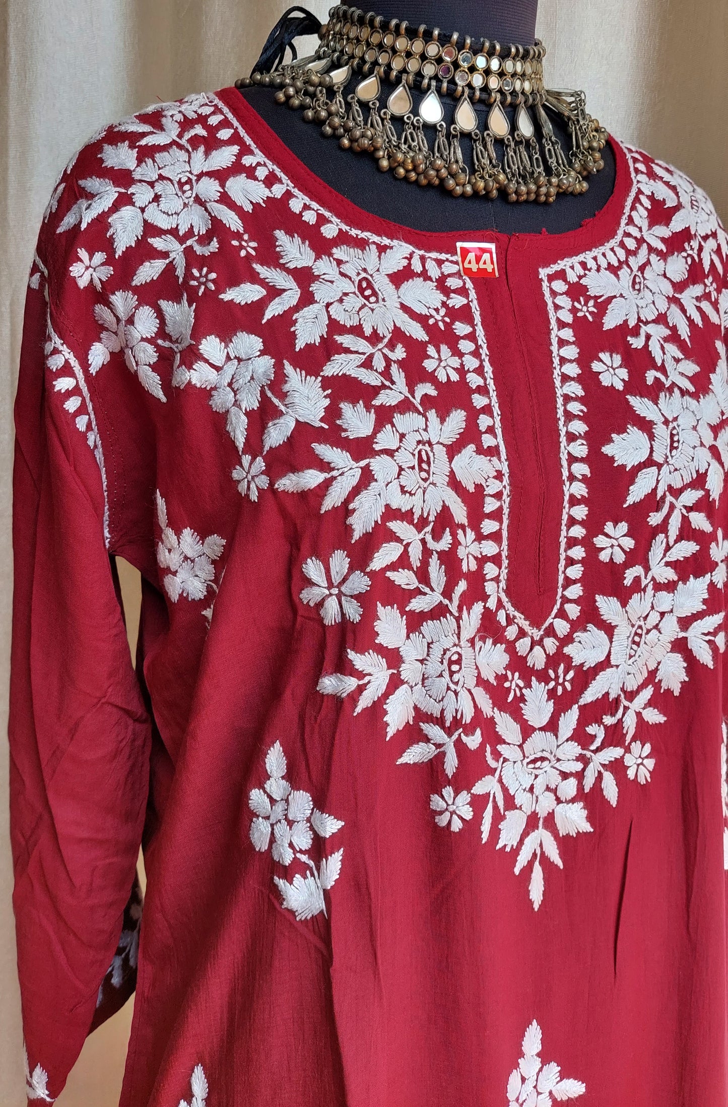 Chikankari long kurti