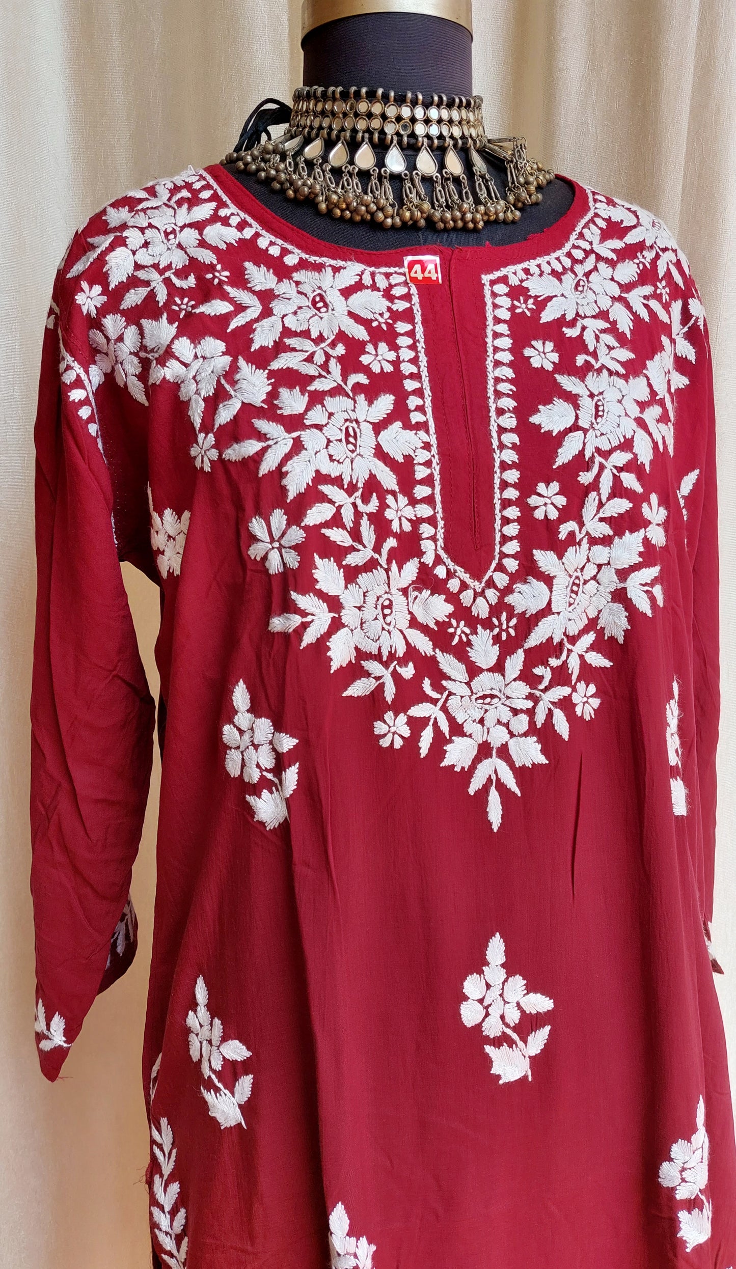 Chikankari long kurti