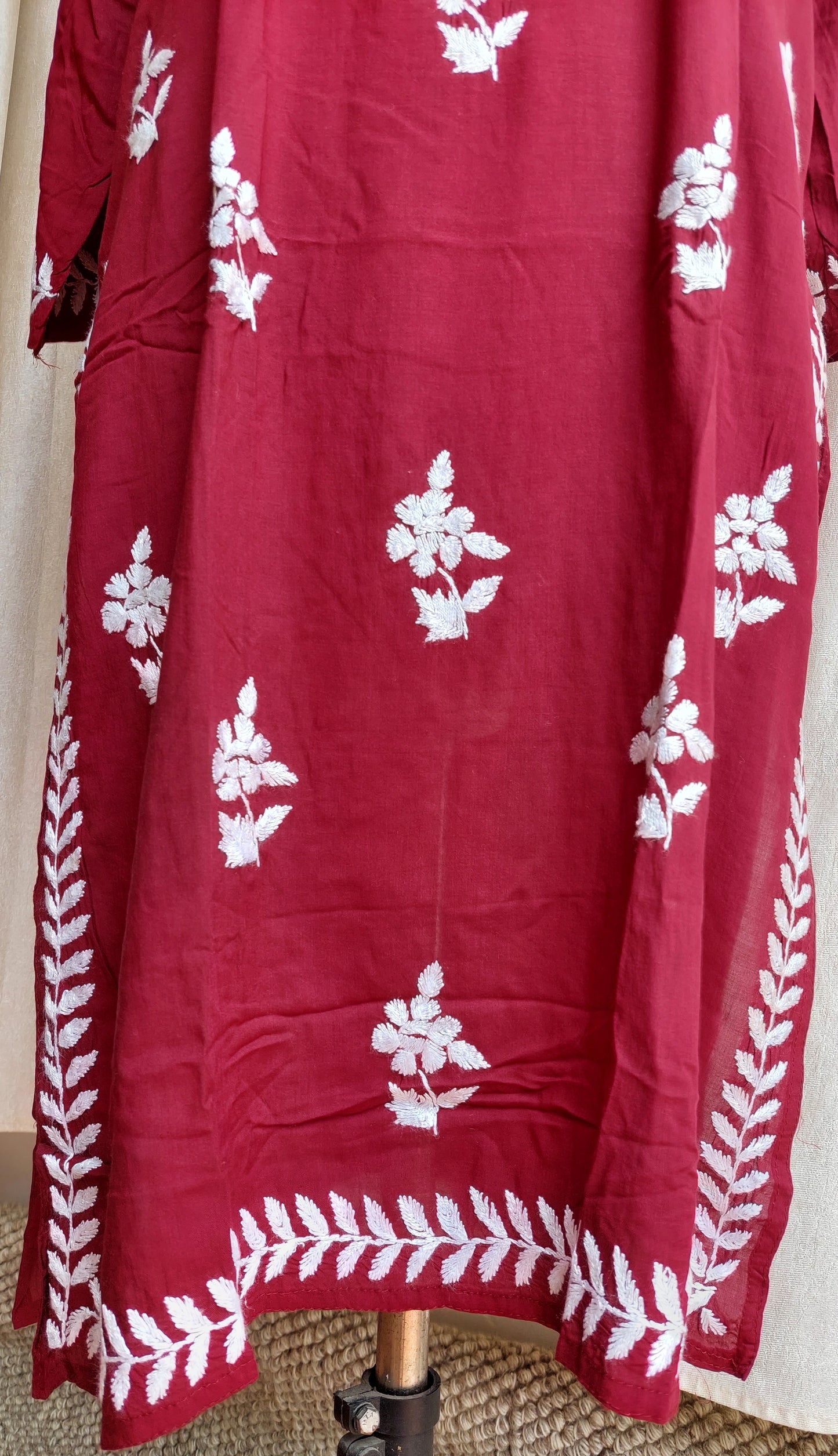 Chikankari long kurti