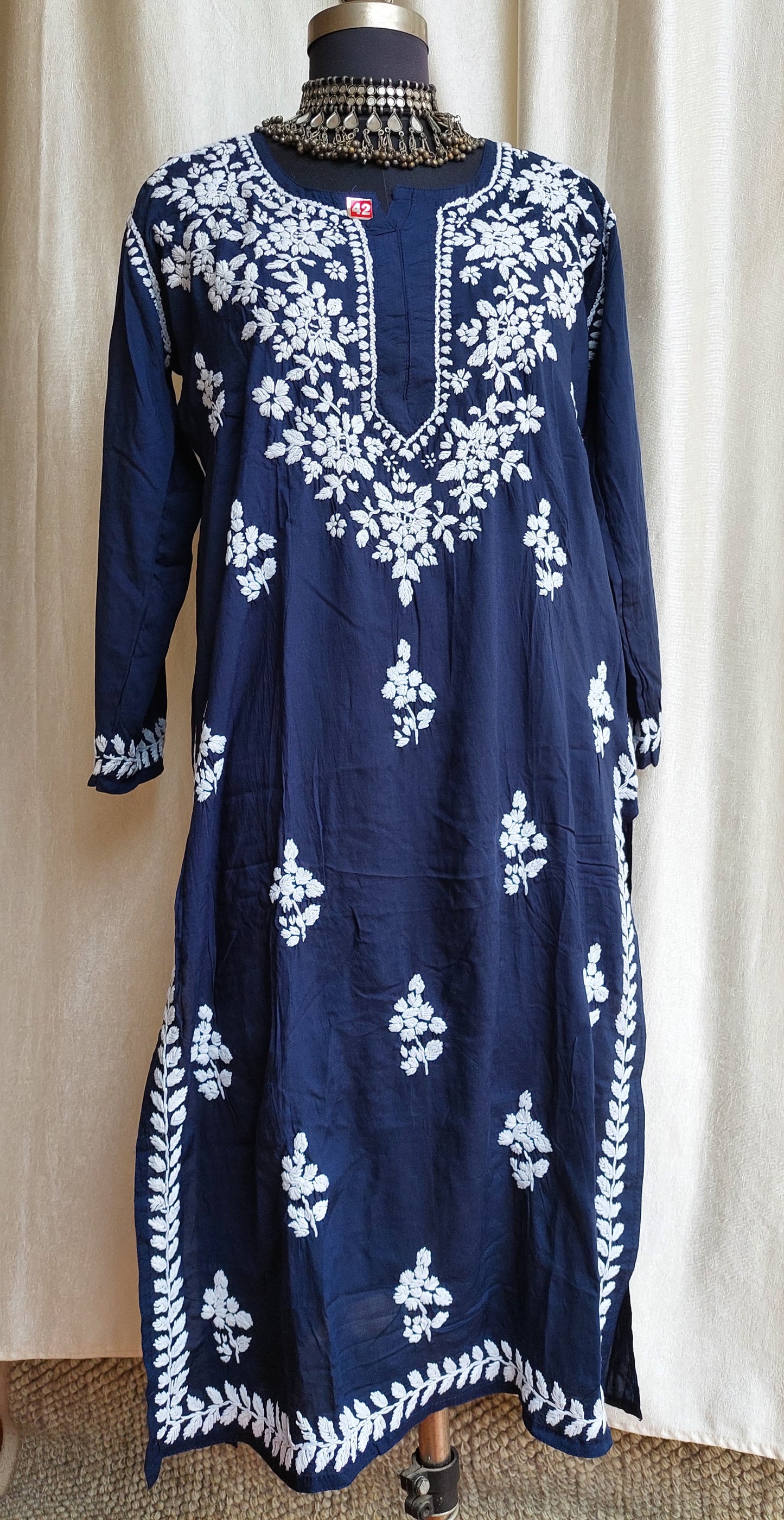 Chikankar long kurti