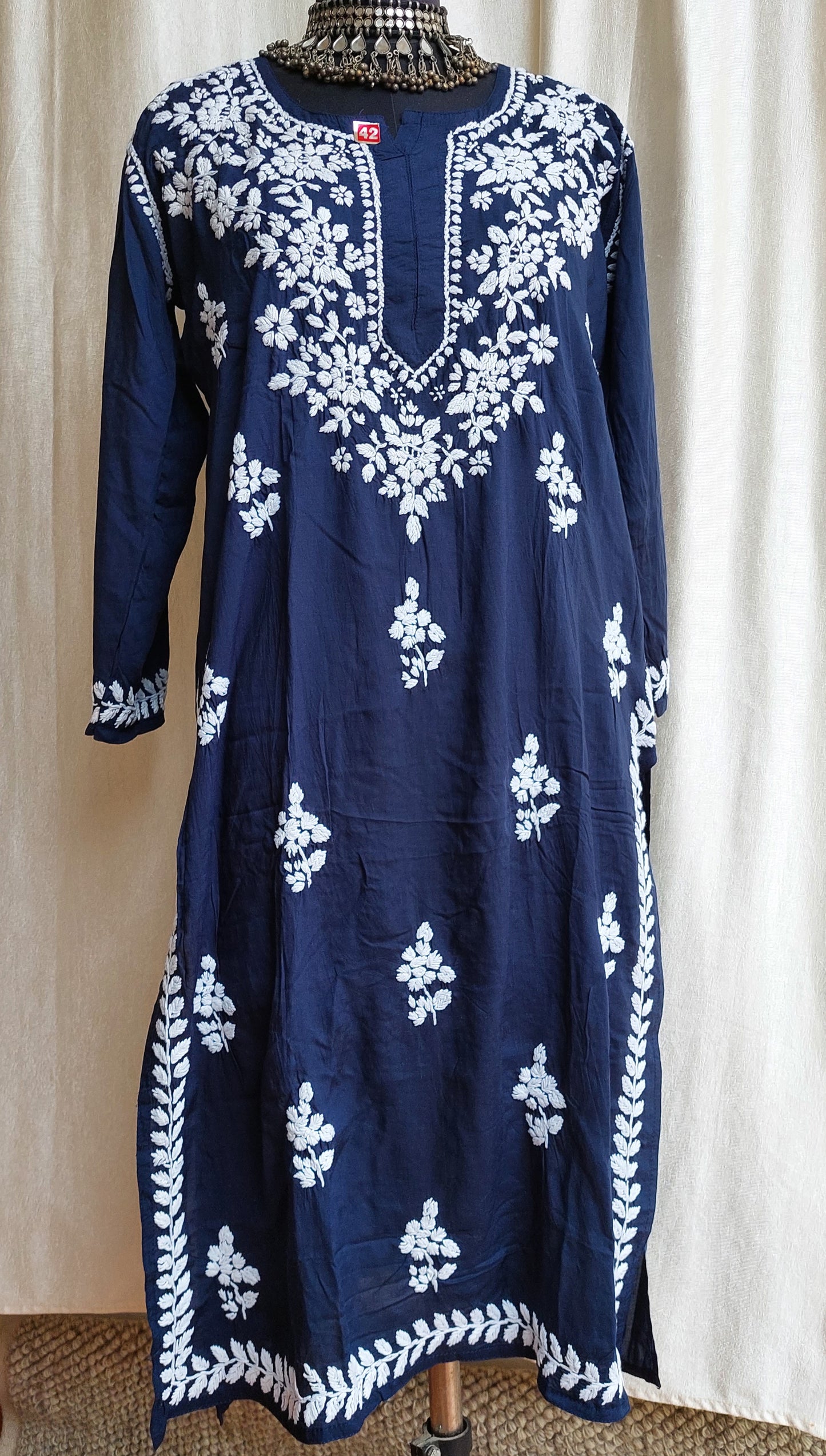 Chikankar long kurti