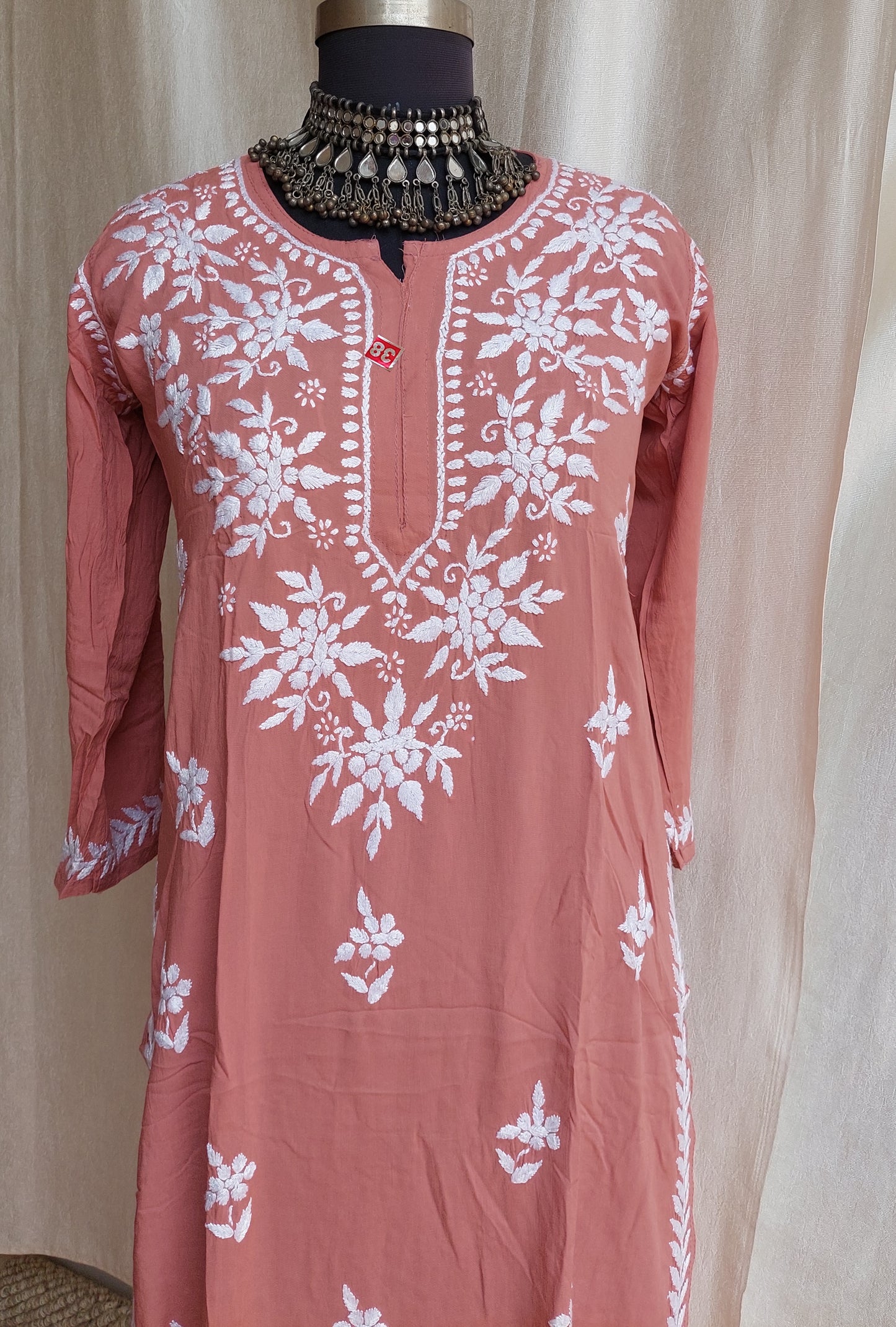 Chikankari long kurti