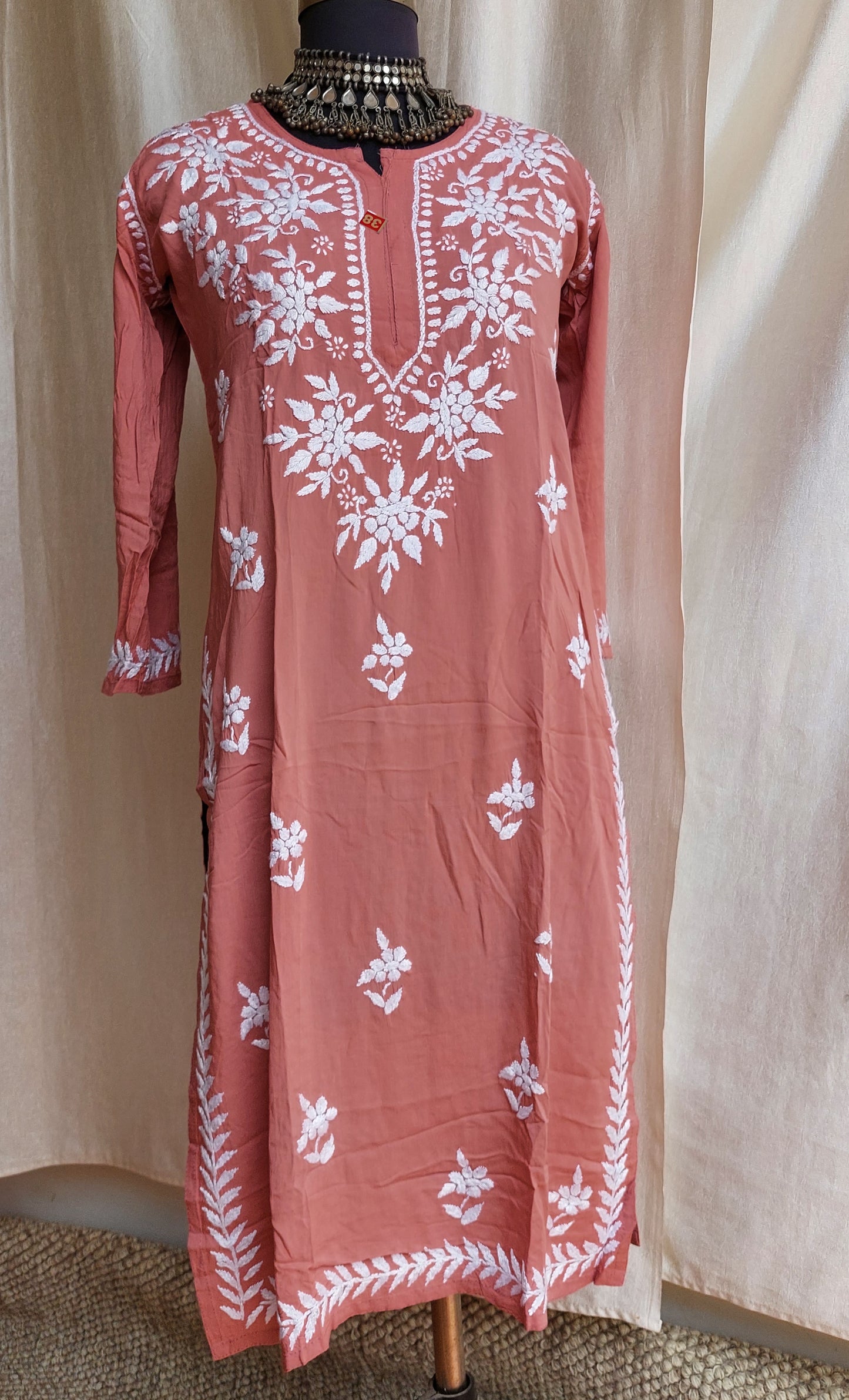 Chikankari long kurti