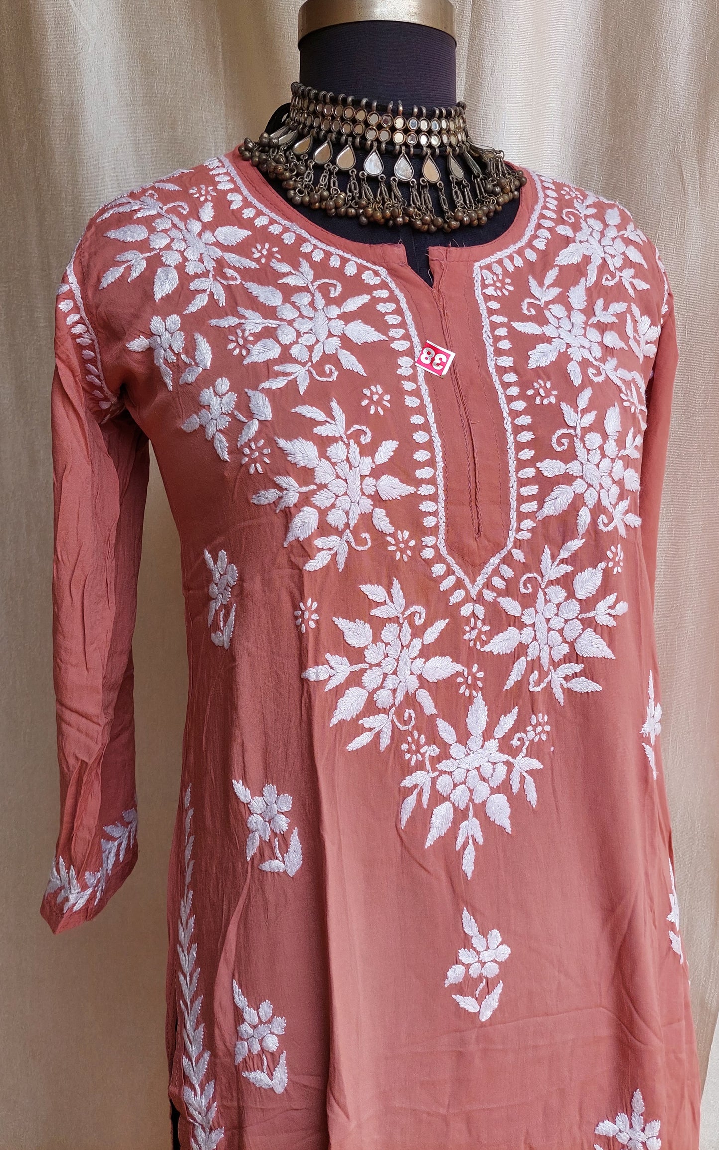 Chikankari long kurti