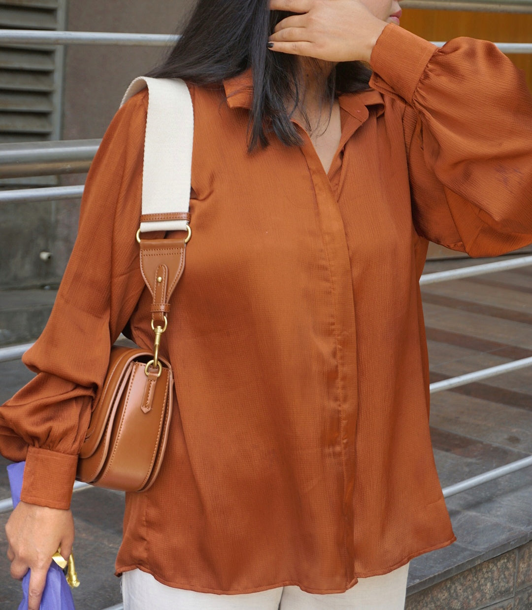 Pure Satin oversized shirt
