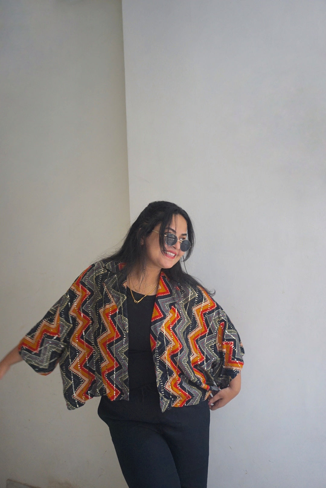 Resort oversized cropped shirt