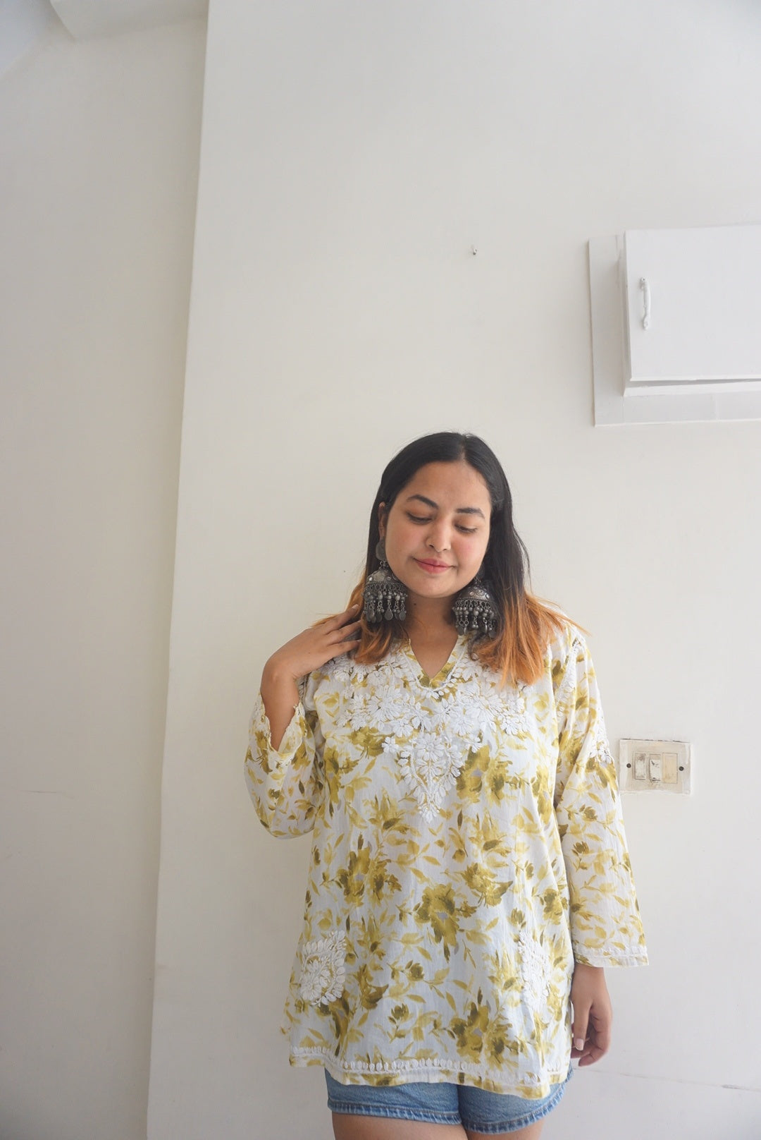 Chikankari kurti (cotton)