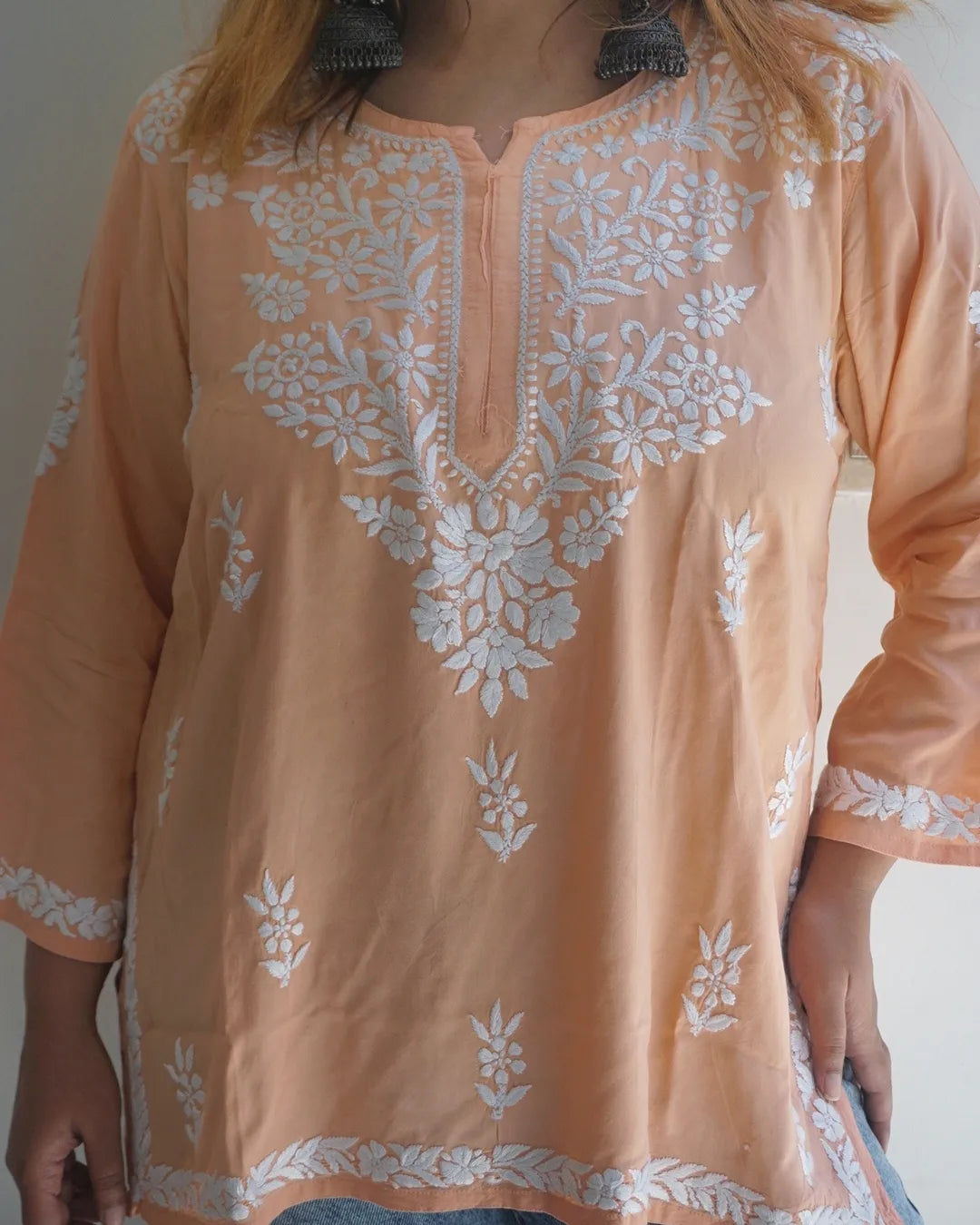 Chikankari kurti (mulmul)