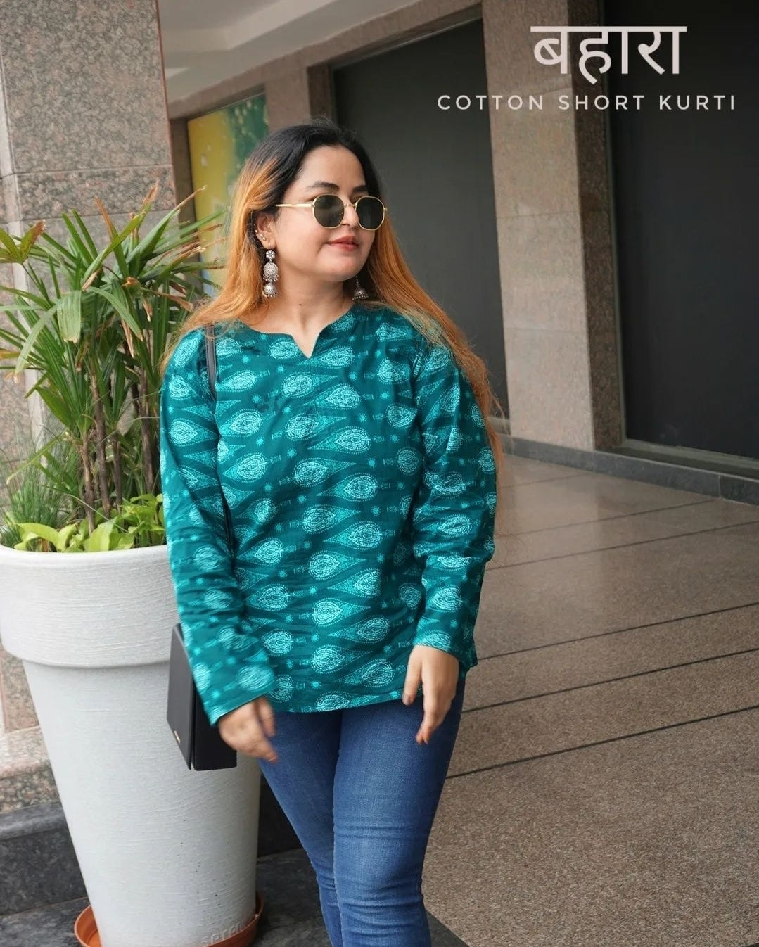 J  .Bahara cotton kurti