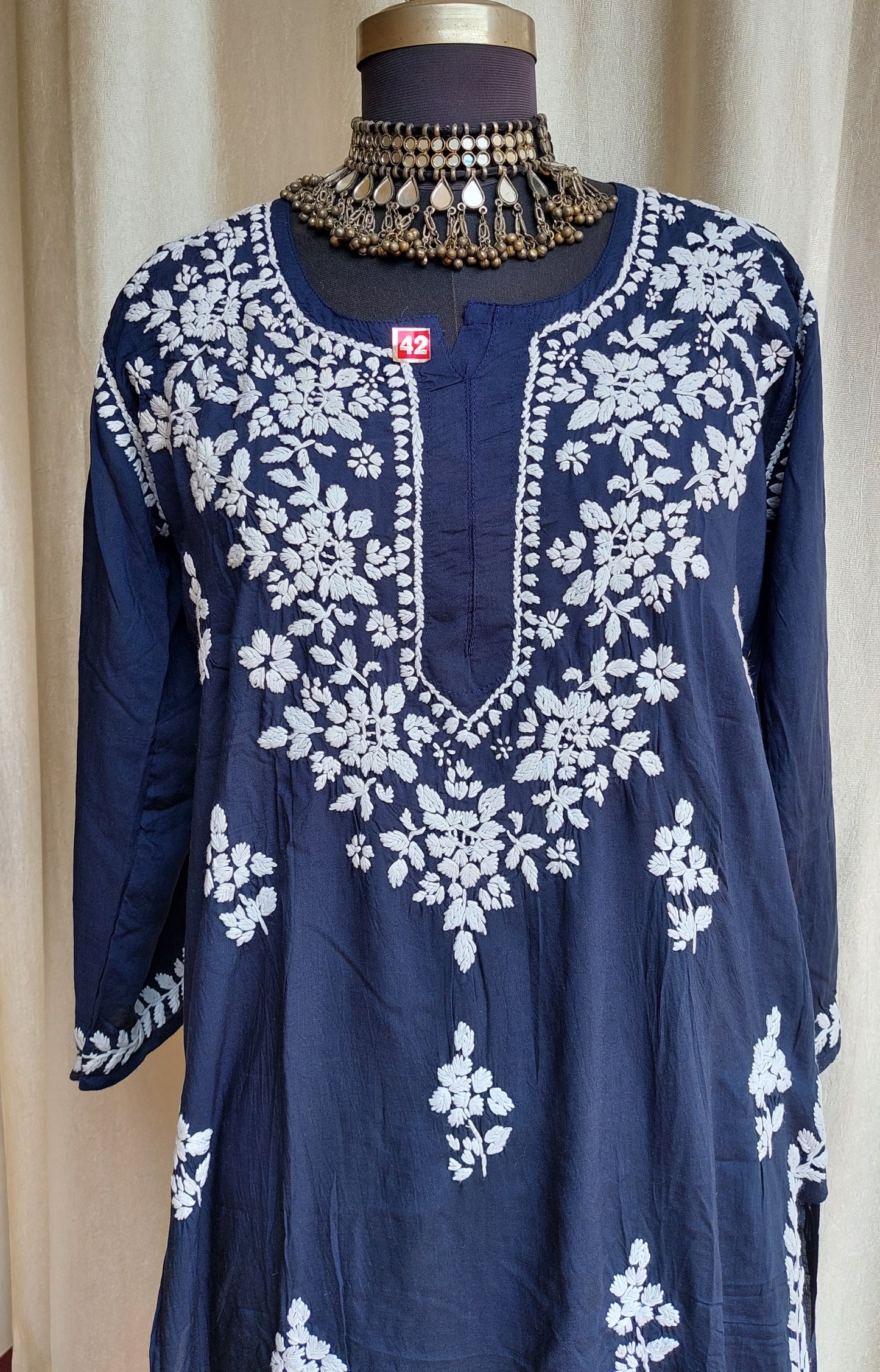 Chikankar long kurti