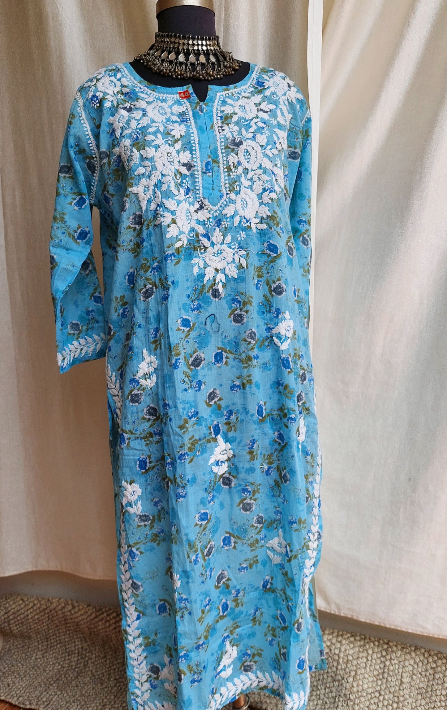 Chikankari long kurti