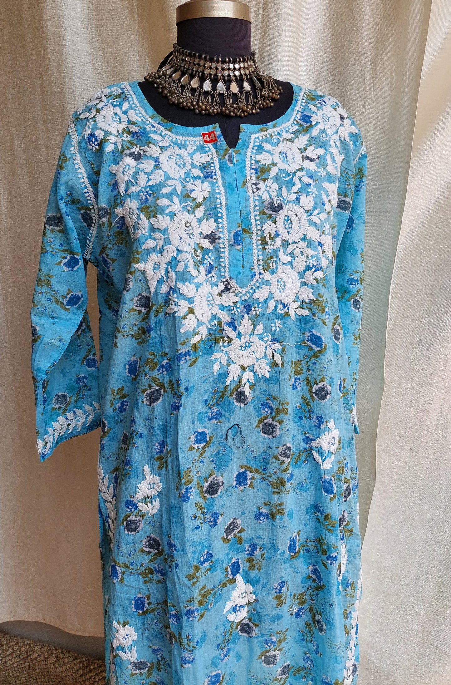 Chikankari long kurti