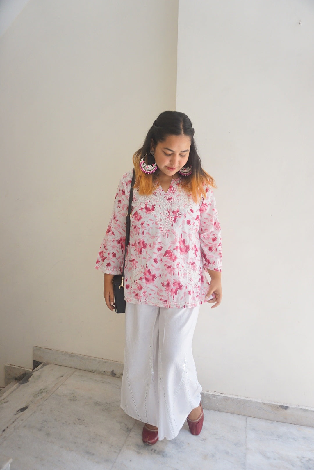 Chikankari cotton kurti