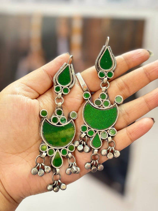 Antique glass earrings
