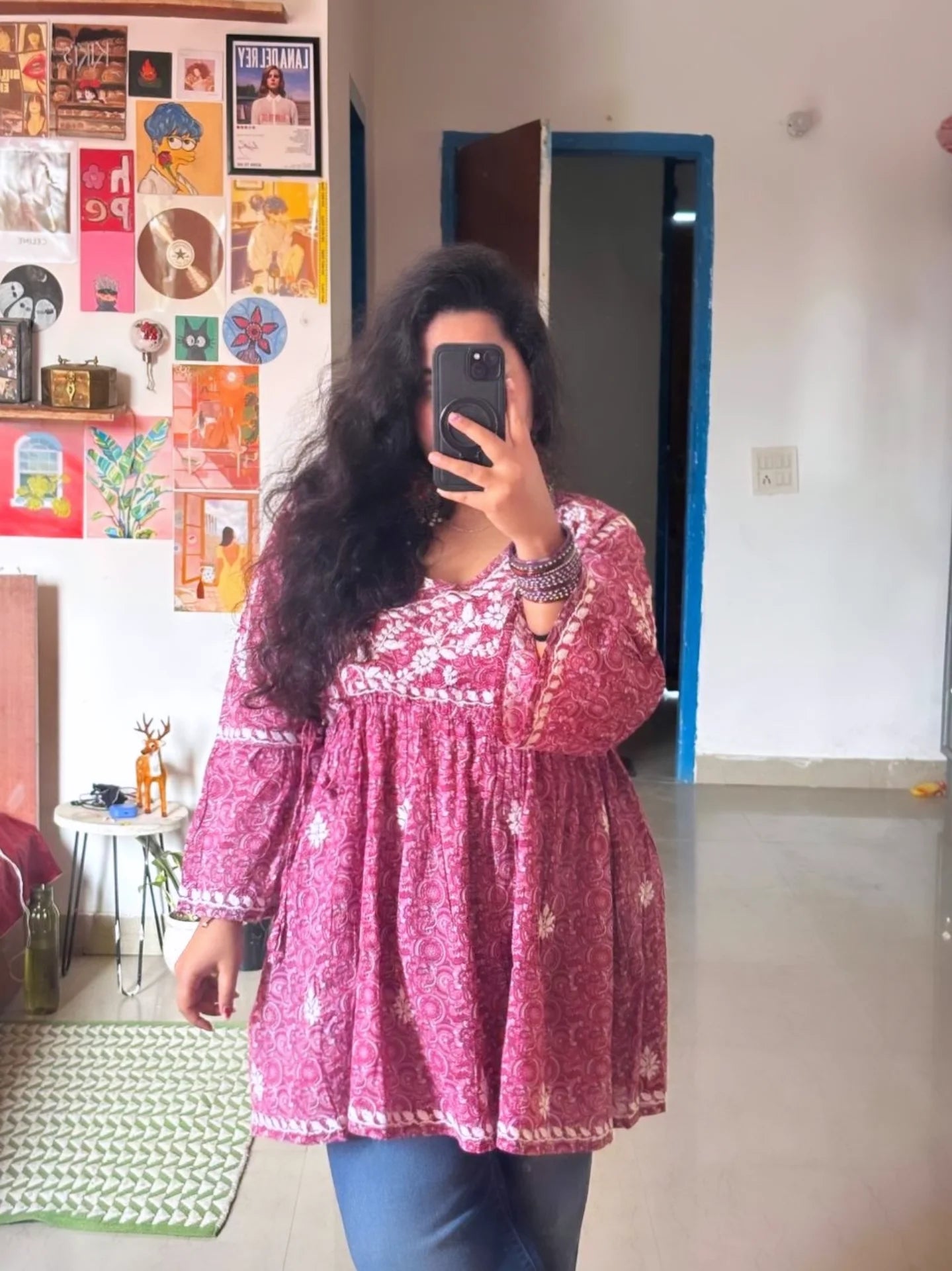 Angrakha chikankari kurti