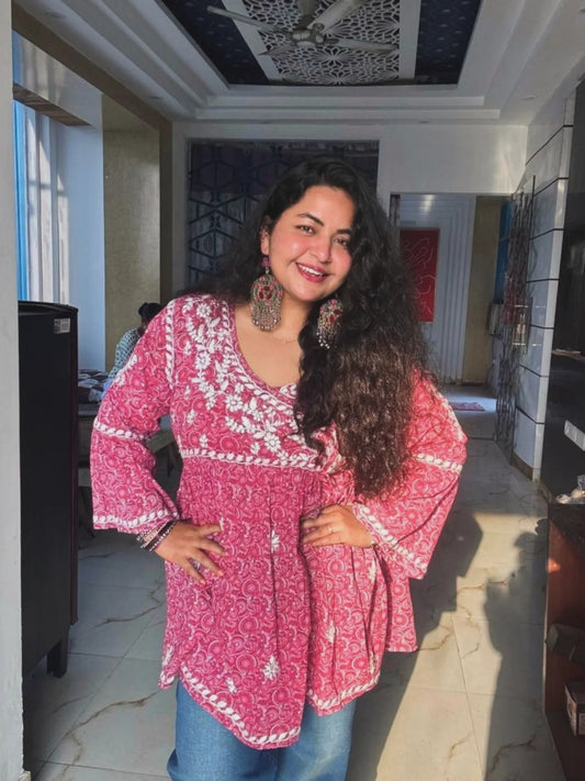 Angrakha chikankari kurti