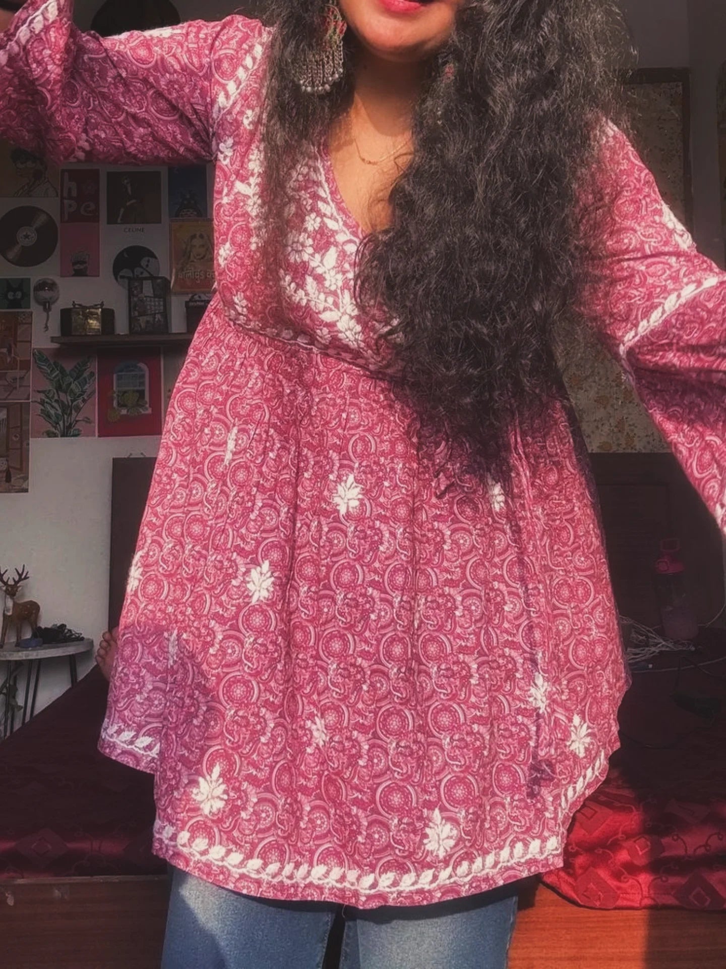 Angrakha chikankari kurti