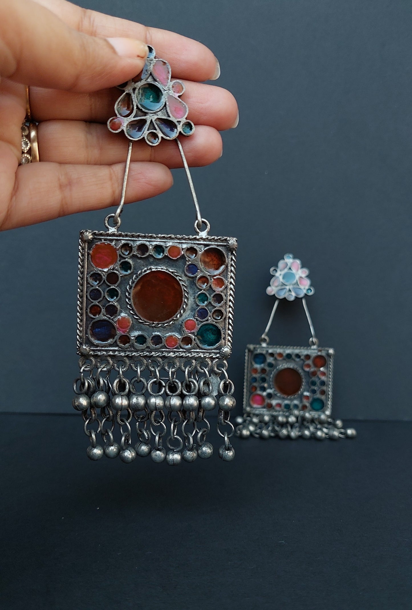 Oxidized earrings